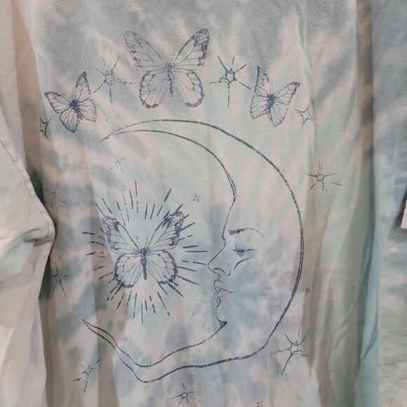 Desert Dreamer Womens Top One Size Tie Dye Celestial Witchy Moon Stars Grunge - Picture 2 of 6